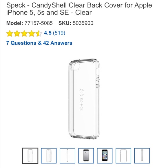 iPhone 5/5s/SE Clear Speck Case - Picture 3 of 3